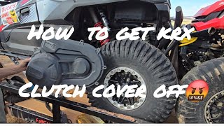 How to get the Kawasaki KRX clutch cover on  off Bolt off the machine that can work for the clutch [upl. by Conlin]