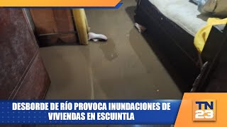 Desborde de río provoca inundaciones de viviendas en Escuintla [upl. by Ahsenroc]