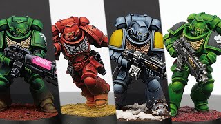 High Quality SPEEDPAINTING Space Marines  No Airbrush [upl. by Niltyak]