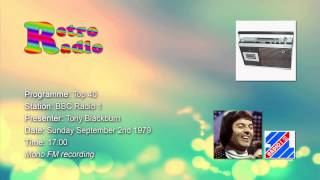 BBC Radio 1  Top 40 intro  Tony Blackburn  02 Sep 1979 [upl. by Niroc]