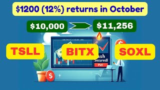 1200 12 returns in October TSLL BITX SOXL Cash Secured Puts amp Covered Calls [upl. by Garlen]