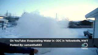 Evaporating Water in 30C in Yellowknife NWT Explained [upl. by Iclek]