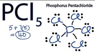 PCl5 Lewis Structure  How to Draw the Lewis Structure for PCl5 [upl. by Adnomal]