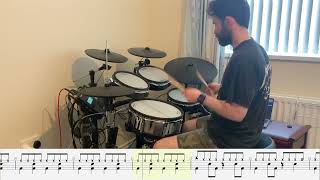 Passionfruit  Rockschool Grade 2 Drums with notation [upl. by Craddock]