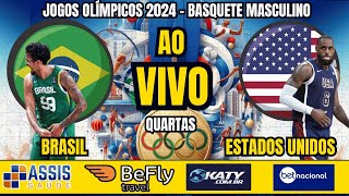 BRASIL X USA I BASQUETE MASCULINO  OLIMPÍADAS 24 I AO VIVO [upl. by Bhayani]