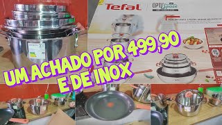 JOGO DE PANELA TEFAL DE INOX 4 PEÇAS DÁ MARCA ROCHEDO [upl. by Lessig105]