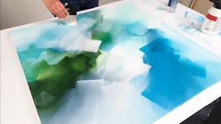 5 Abstract Acrylic Paintings WOW  Easy Painting Techniques [upl. by Olatha325]