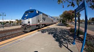 Amtrak train 5 California Zephyr in Martinez Ca 92724 triple header [upl. by Malha]