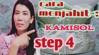 tutorial  cara membuat  menjahit kamisol atau busterin  step 4 [upl. by Hako]