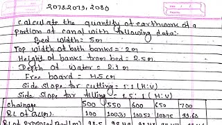Numerical method of estimating and costing 3 canal design numericalCIVILENGINEER8 [upl. by Accemahs28]