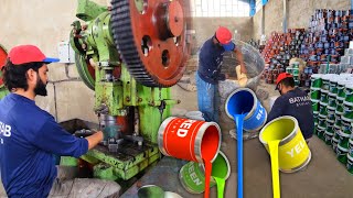 How Paint Canisters are made  Mass Production of Paint Cans [upl. by Irod]