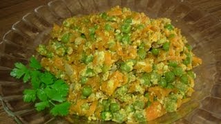 Receta zanahoria y guisantes con huevo revuelto [upl. by Nalda62]