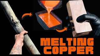 Huge Copper Pipe Melt  ASMR Metal Melting  Trash To Treasure  Melting Copper At Home  BigStackD [upl. by Missy]