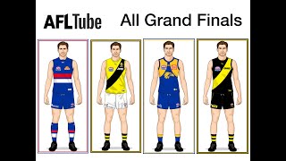 Jumpers Worn In VFLAFL Grand Finals 1960  2019  footyjumperscom [upl. by Nnylirak939]