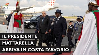 Arrivo del Presidente Mattarella in Costa DAvorio [upl. by Ignazio303]