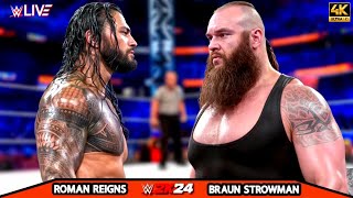 Roman Reigns vs Braun Strowman  Extreme Rules Match  MONDAY NIGHT RAW  WWE Sept 62024 4K60FPS [upl. by Dionne771]