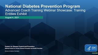 National DPP Advanced Coach Training Webinar Showcase Training Entities Exhibit [upl. by Cecilia]