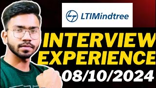 LTIMindtree Interview Questions Asked on 08102024  LTIMindtree Interview Experience🔥 [upl. by Jennie420]