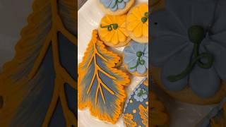 Decorated cookies for fall 🍂 decoratedcookies fallbaking cookiedecorating art [upl. by Borchert424]