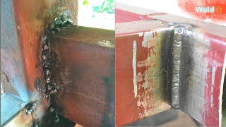 not all know how to weld vertically for the correct thin square tube  T joint [upl. by Annod]