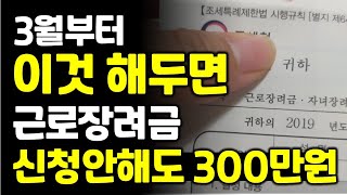 달라지는 근로장려금 3월부터 이것 해두면 신청 안해도 300만원 줍니다 [upl. by Clava894]