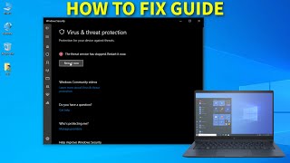 How to FIX The threat service has stopped Restart it now Windows 10 2022 Guide [upl. by Anitsrhc205]