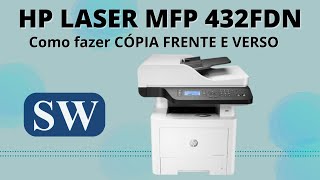 como fazer copia frente e verso na impressora HP 432FDN [upl. by Laemaj]