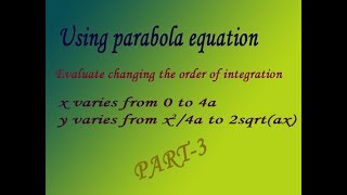 VTU Engineering Maths 1 Changing the order of integration simple examplePART3 [upl. by Karalynn737]