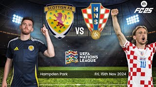 EA FC25 Scotland vs Crotia  UEFA Nations League 202425 [upl. by Aronos]