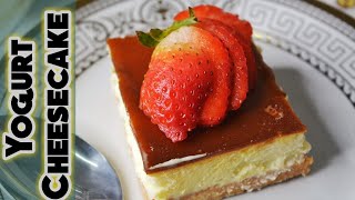 Yogurt Cheesecake Without Cream Cheese  Easy Recipe  Cheesecake Recipe [upl. by Gaut]