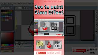 Aseprite TutorialHow to paint Glass Effect Cómo pintar Efecto VidrioPixel Art [upl. by Shererd]