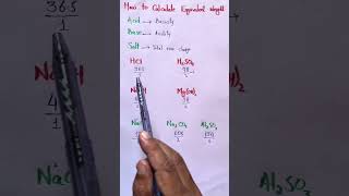 How to calculate equivalent weight of acid base and salts shorts [upl. by Hakan]