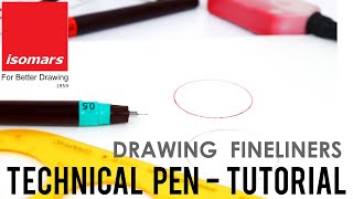 Technical Fineliner Pen  Tutorial  How To Use Technical Drawing Pens and Ink  Isomars  Technoart [upl. by Karina]