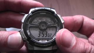 Casio Mens AE1100WD1A World Time Digital Sport Watch [upl. by Llehctim]