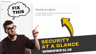 Fix Security at a Glance Error on Windows 11  Empty Windows Defender [upl. by Hakym]