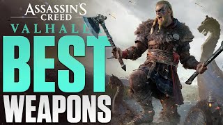 TOP 5 best Weapons in Assassins Creed Valhalla 2023  strongest Swords etc [upl. by Attener79]