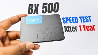 Crucial SSD BX500 Unboxing and Speed Test after 1Year [upl. by Anaugahs]