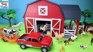 Terra Battat Barn Farm Playset with Fun Animals Toys [upl. by Jarlathus]