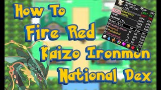 Tutorial How to set up Fire Red National Dex for Kaizo Ironmon [upl. by Beutner]