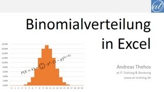 Excel  398  Binomialverteilung  Statistik  Wahrscheinlichkeitsverteilung und Verteilungsfunktion [upl. by Noryk]