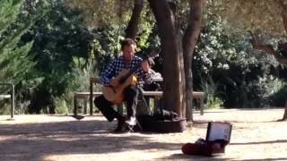 Ernesto Nebuloni playing Spanish guitar in Parc Guell Barce [upl. by Nahpets]