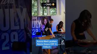 OMG  Astrid Wett PUSHES Alexia Grace OFF A TABLE in DANGEROUS stunt 🤯 shorts MisfitsBoxing [upl. by Glasgo]