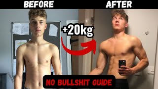 NO BULLSHT GUIDE How I went from Skinny to Muscular FAST [upl. by Nayb]