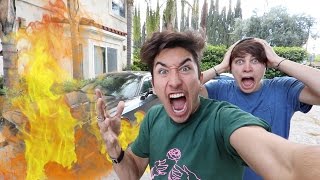 SETTING MY BEST FRIENDS CAR ON FIRE PRANK [upl. by Aire]