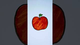 How to draw apple 🍎 in easy way drawing art howtodraw [upl. by Lhok751]