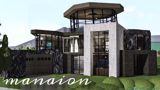 Bloxburg Mansion Modern House  House Build  Roblox [upl. by Niatsirhc]