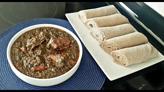 Eritrea ሞሎኽያ ምስ ስጋን ኣዕጽምትን How to make Molokhia with bone meat [upl. by Eirrehs147]