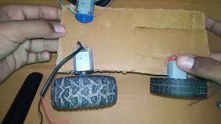 How to make 4x4 car 🚗 with DC motor 😱❤️ experiment elecrical viralvideo [upl. by Ynaiffit]