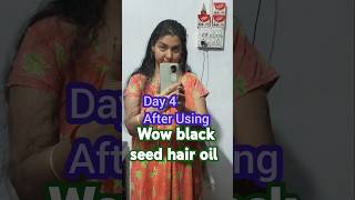 WOW Black Seed hair oil review Day 4 hairfall wow [upl. by Tem]