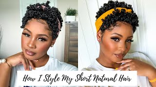 My 2021 TWA Routine  Defined Shiny Curls for Short Type 4 Natural Hair [upl. by Darce]